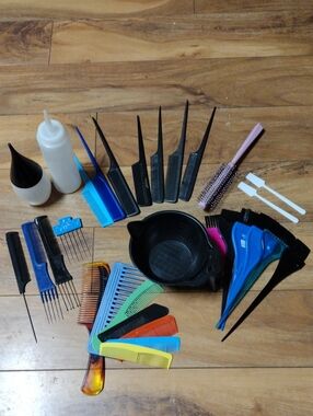 Bundle Of 30,Assorted Hair Coloring and Styling Tool Kit